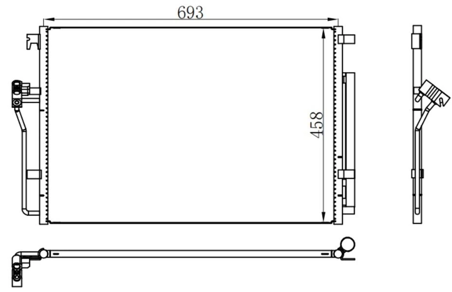 Klima Radyatoru Mercedes Sprinter B906 B907 B910 . Volkswagen Crafter 30-35-50