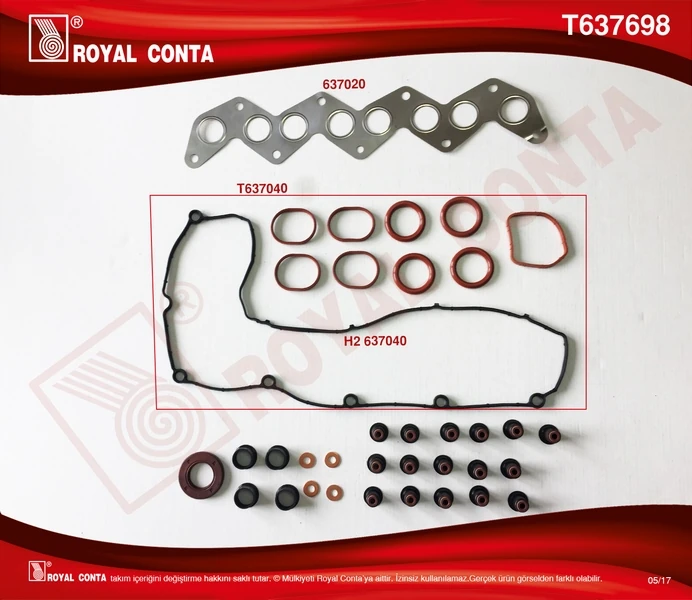 Üst Takım Conta Reinz Keçeli̇ S Lasti̇ Skc Si̇z C4-C5 04>c8-Jumpy-Mondeo-C30-S40 II 07> 2.0hdi
