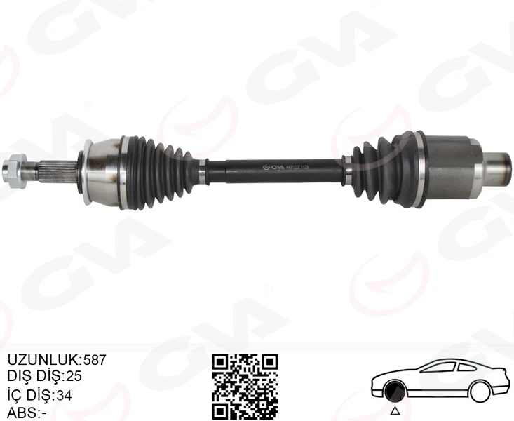 Komple Aks Sağ Opel Mokka 12 1.4 Net 1.6 Cdti Dtn-Dtu-Dth Chevrolet Trax 1.4-1.6 12 Manuel Vi̇tes Dış 24 Di̇ş-İç 34 Di̇ş