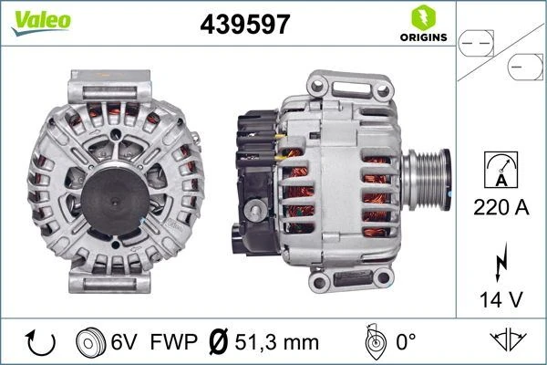 Alternator 14v 220a Mercedes Sprinter B906 06 09