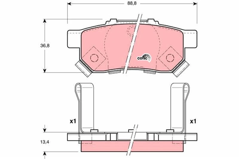 Arka Balata Civic V 1.6 Ie Vtec-1.6 Vti 95-01 Jazz II 1.2 802-08 > 1.4 02 > ABS Li̇