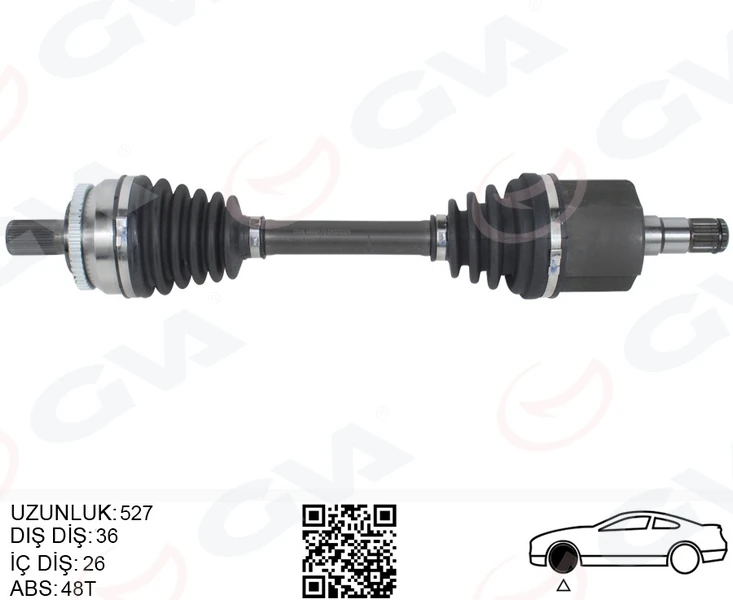 Ön Aks Komple Sol Volvo S60 I 2.0 T 2.4 04>10 V70 II 2.0 T 2.4 04>10