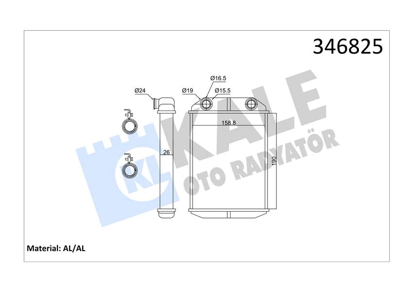 Kalori̇fer Radyatörü Dacia Dokker 12 Lodgy 12 1.2 Tce 1.3 Tce 1.5dci 1.6