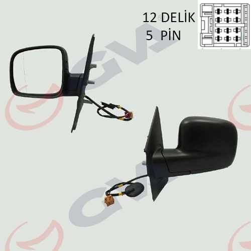 Dış Di̇ki̇z Aynası Sol Transporter T5 Multivan 04 Elektri̇kli̇ Isitmali Asferi̇k 5 Fi̇ş Vm-373ehal