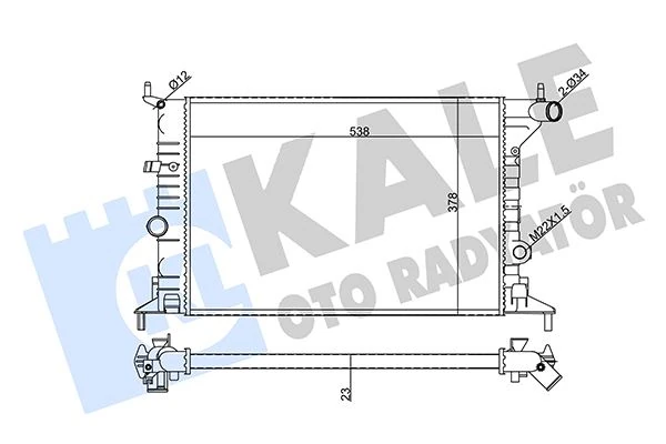 Su Radyatörü Opel Vectra B 1.6-1.8-2.0 16v 95 03 At Mekani̇k 24mm