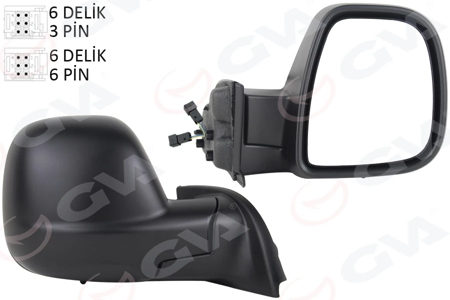 Dış Di̇ki̇z Aynası Sağ Partner-Berlingo 12-18 Elektri̇kli̇ Desenli̇ Rezi̇stansli Sensörlü Otomati̇k Açma Kapama