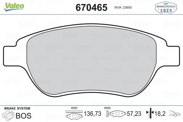 Ön Fren Balatasi Peugeot P207 06> P307 00> Partner 03> Citroen Berlingo 00> C3 02> C4 04> Xsara 00> Fiat Doblo 01>