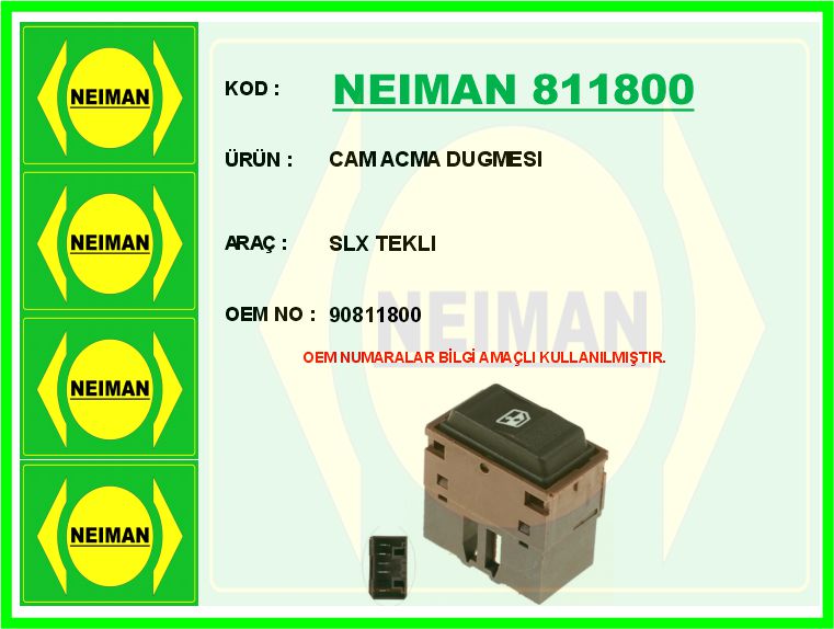 Cam Acma Dugmesi Slx Tekli