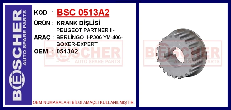 Krank Di̇şli̇si̇ Partner-Berlingo-C4 I-II-C5-I-II-Iiii-C6-C8-Ds4-Ds5-Jumper-Jumpy-Xsara-2.0-2.2 Hdi 1. 9 Dw8