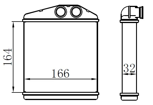 Kalori̇fer Radyatörü Brazi̇ng Corsa C-Tigra Twintop 1.2-1.4-1.8-1.3cdti-1.7cdti 00> 160x165x32
