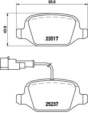 Arka Fren Balatasi Alfa Romeo Mito 09> Fiat Linea 09> 1.3jtd 1.4tjet 1.6jtd