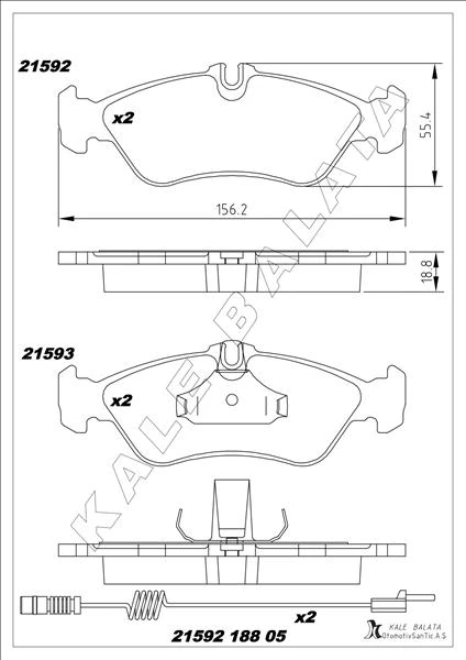 Fren Balatasi Arka Mercedes Sprinter B901 B904 . Volkswagen Lt 28-35-46