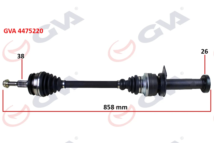 Komple Aks Sağ Transporter T5 1.9 Tdi̇ 03-11 858mm Axb-Axc
