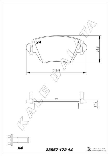 Arka Balata First Mondeo 1.8-2.0-2.5 00-07 Jaguar Xtype 2.0-2.5-3.0 01-09