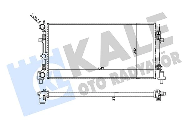 Su Radyatörü Audi A1 10 >seat Ibiza IV-Toledo IV 08 >skoda Fabia II-Rapid-Roomster 06 >vw Polo 09 > 1.2 1.6 1.9tdi 1.2 1.4tsi 1.2tfsi Mt Mekani̇k 649x342x23 6r0121253n-6rf121253