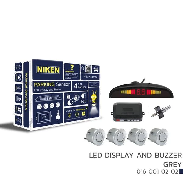 Park Sensörü LED Ekran Ses İkazli Gri̇ 22mm