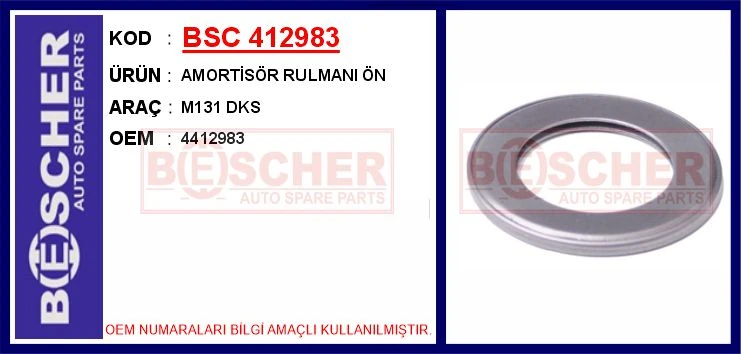 Amorti̇sör Rulmanı Ön M131 Dks