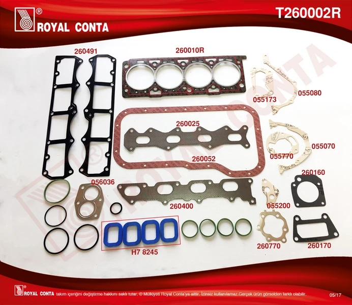 Motor Takım Conta Keçesi̇z Palio-Mrea-Sna-Brava 1.6