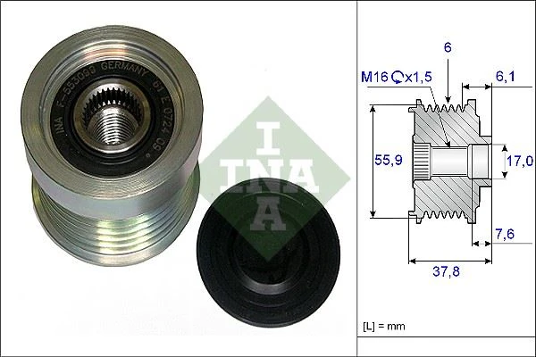 Alternatör Rulmanı Volvo C70 98-05 S40 2.4 04 S60 01 S80 98-06 S70 V70 Xc70 Xc90 535001910