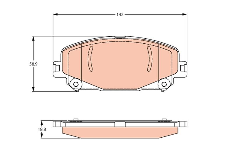 Ön Fren Balatasi Grand Scenic IV 15> Megane IV 15> Talisman 15> Captur II E-Tech 20> 19x142x159