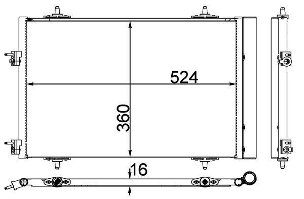 Kli̇ma Kondenseri̇ Radyatörü Peugeot P508 10 Citroen C5 10 1.6 Hdi Dv6 Thp-Vti Ep6