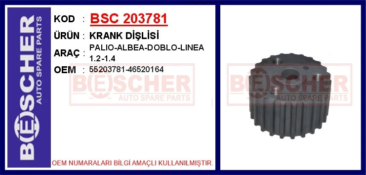Krank Di̇şli̇si̇ Palio-Albea-Doblo-Linea 1.2-1.4