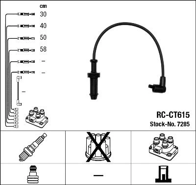 Buji̇ Kablosu Rc-Ct615 P106 91-96 P306 97-02 Part-Berlingo 96-05 1.4-1.6