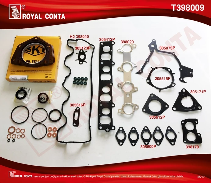 Motor Takım Conta Skt Keçeli̇/sub.lasti̇kli̇/skc Si̇z Doblo-Punto 1.9 Jtd