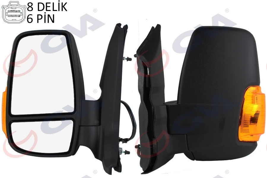 Dış Di̇ki̇z Aynası Sol Transit V363 14 Kisa Kol-Katlanmaz E Lektri̇kli̇ Isitmali Sari Si̇nyalli̇ Desenli̇ Konveks 6 Fi̇ş Vm-6329nehl
