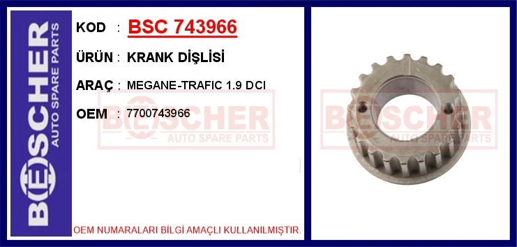Krank Di̇şli̇si̇ Megane-Trafic 1.9 Dci