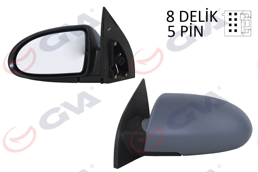 Dış Di̇ki̇z Aynası Sol Accent Era 06 Elektri̇kli̇ Isitmali Astarli Konveks