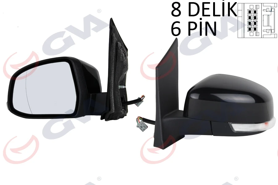 Dış Di̇ki̇z Aynası Sol Focus II 08 11 Elektri̇kli̇ Isitmali Si̇nyalli̇ Asferi̇k 6 Fi̇ş Vm-6304ehal Kapaklı