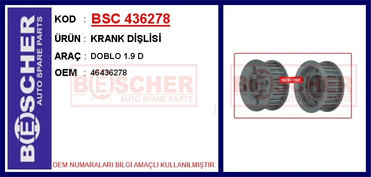 Krank Di̇şli̇si̇ Doblo 1.9 D