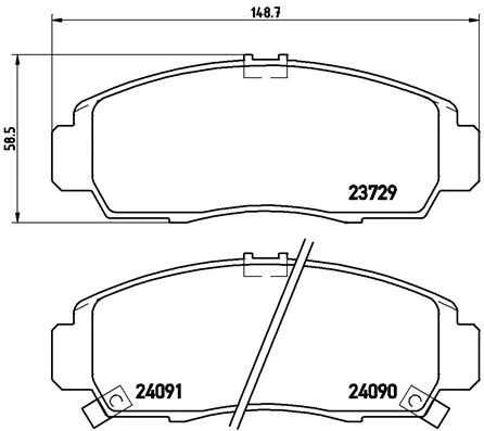 Ön Fren Balata Honda Civic 1.6l R16a2 Vtec Sedan Fd6 06-11 / 1.8l R18a2 Fd7 06 -