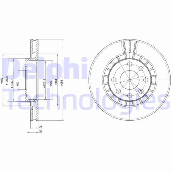 Ön Fren Aynası Astra F-Vectra A-B-Calibra A-Kadett E-Ascona C-Lanos 97 Cielo 256x24x4dlxhavali 90487402-93182282-93182304