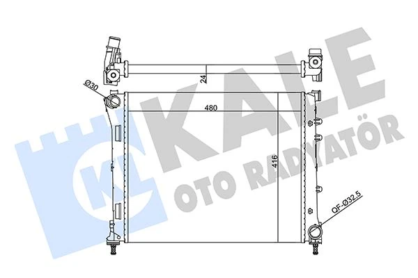 Su Radyatörü Fiat Panda 1.3jtd 12 500-500c 1.3mtj 1.4 16v 07 Mt Ac Mekani̇k 480x416x24