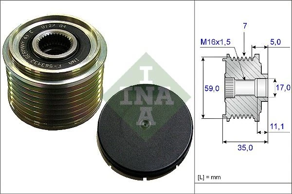 Alternatör Kasnaği Transi̇t 2.4 Di-2.4de-2.4 Tdci 00 -