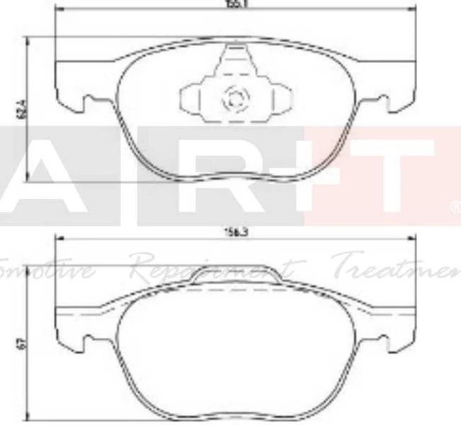 Ön Balata Focus 04>18 Cmax 07>19 Kuga I-II 08>14 Volvo V40 19> C30 06>12 S70 08>13s40 04>12 V50 04>12 Mazda 3 03>09 5 05>09