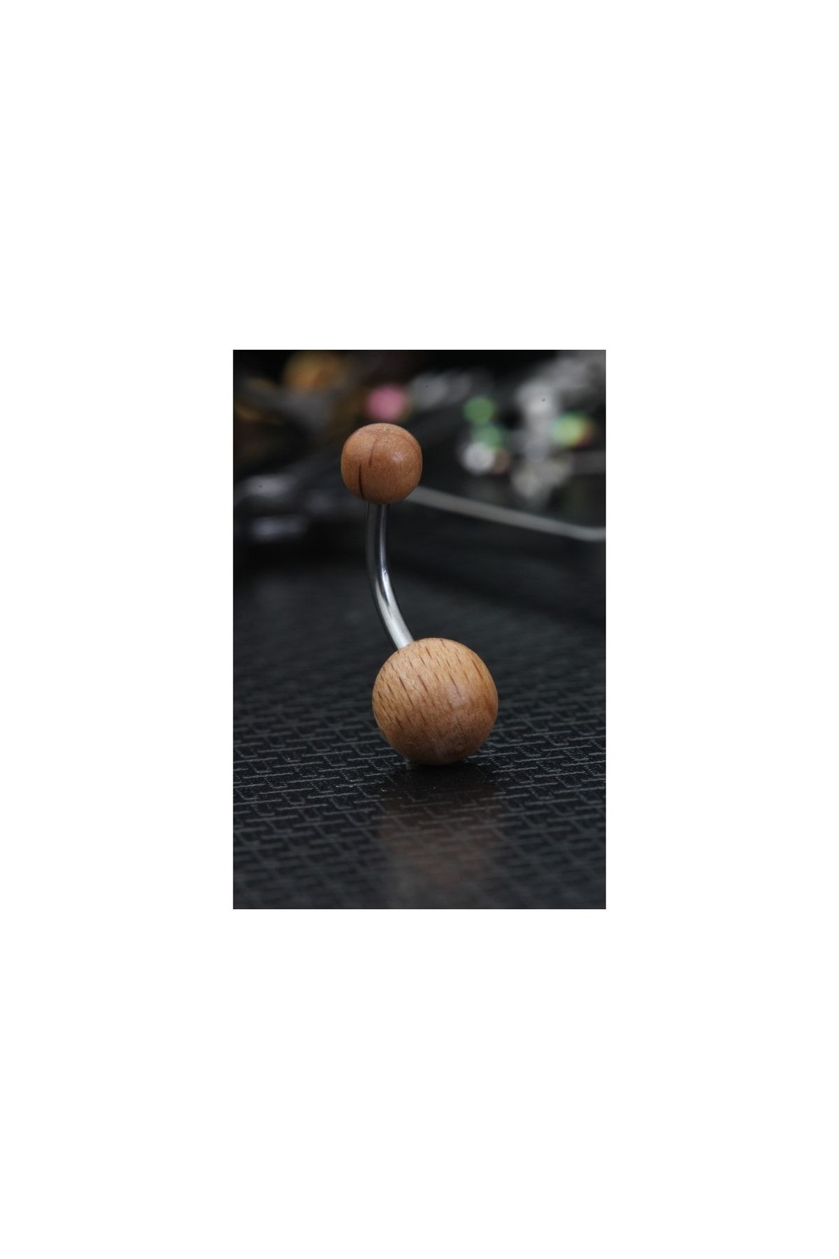 Cerrahi Çelik Zirkon Taşlı Göbek Piercing