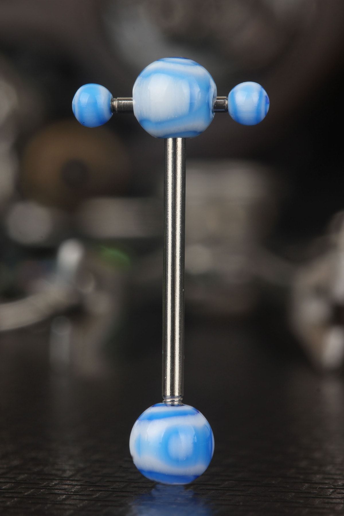 316l Cerrahi Çelik Leopar Desenli Dil Piercing