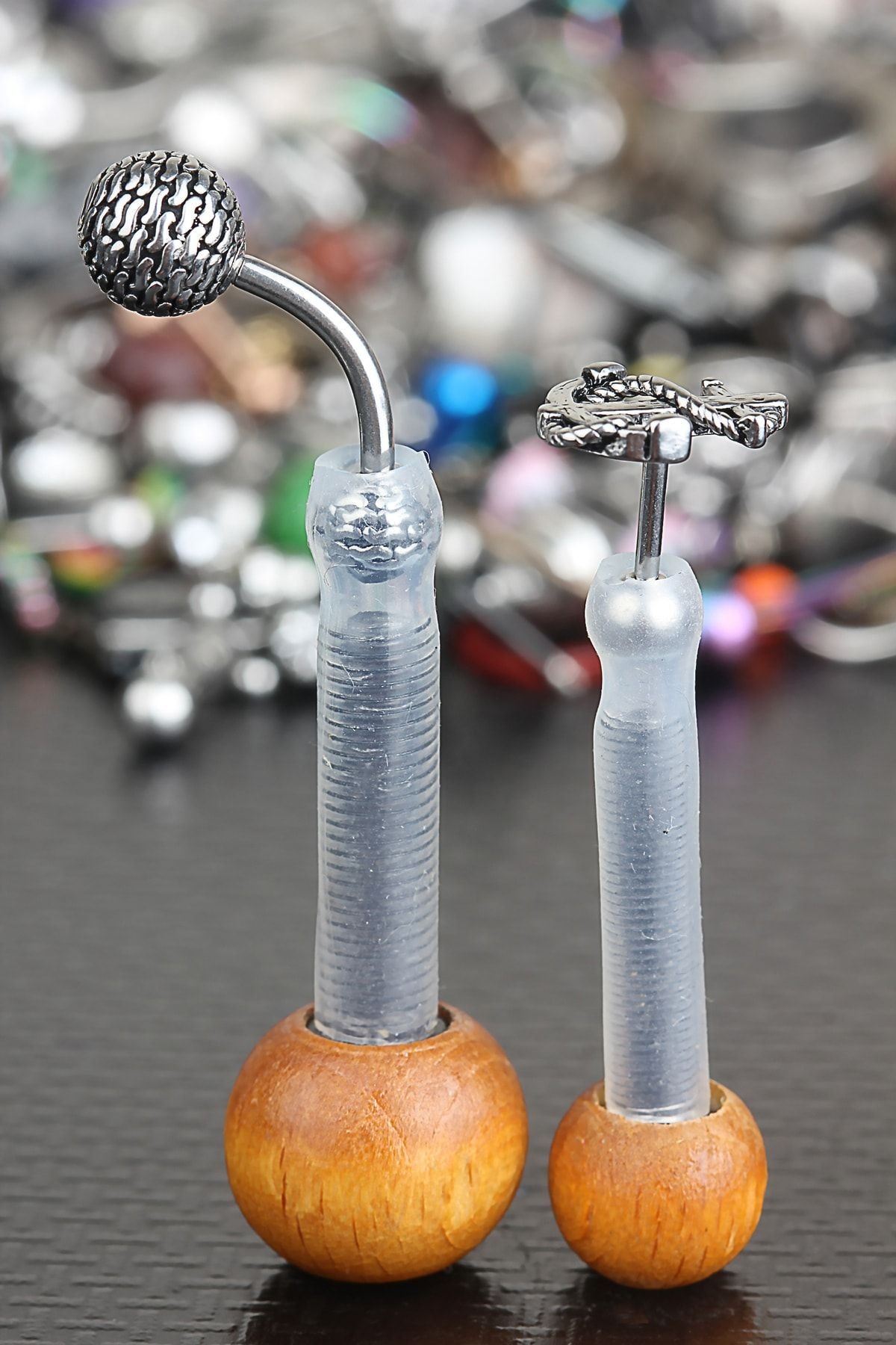 Piercing Topu Kolay Takma, Çıkarma Silikon Aparat Top Tutucu ( 1,2mm Top - 1,6mm Top ) 2 Adet