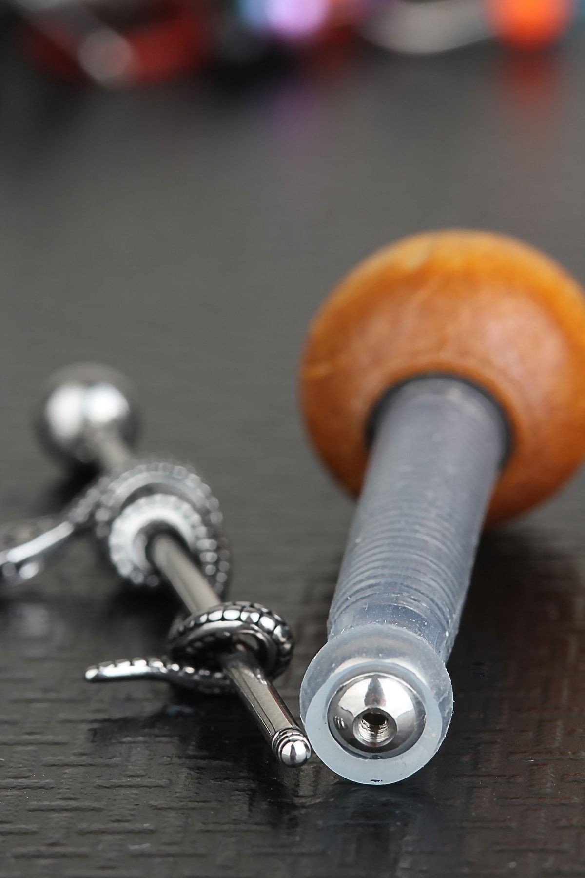 Piercing Topu Kolay Takma, Çıkarma Silikon Aparat Top Tutucu ( 1,2mm Top - 1,6mm Top ) 2 Adet