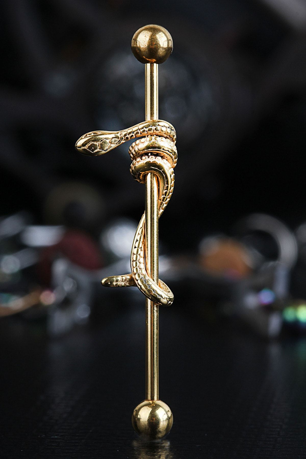 Cerrahi Çelik Köprü Yılan Piercing