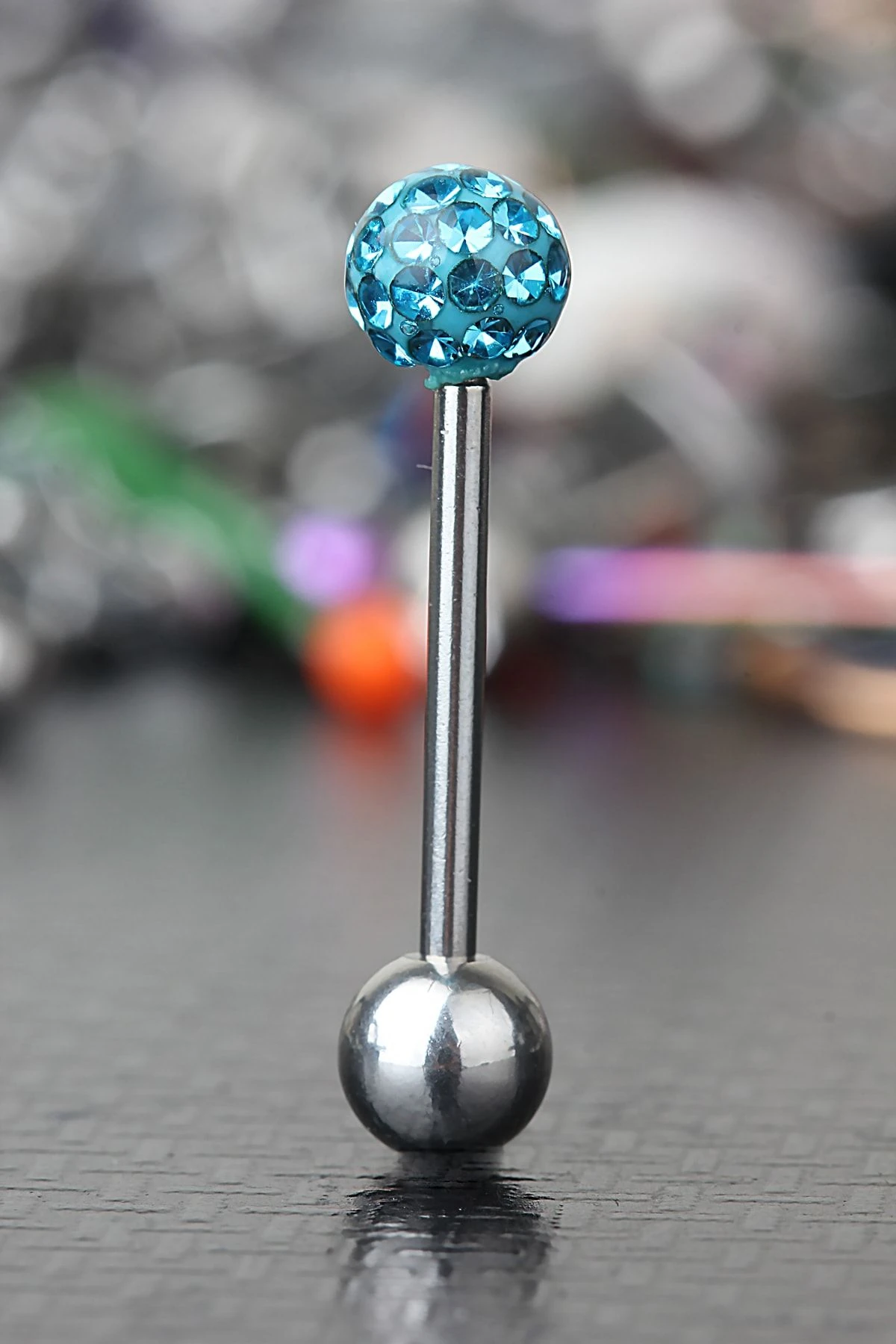 Yeni Sezon 316L Cerrahi Çelik KristalAB Şambala Dil Piercing