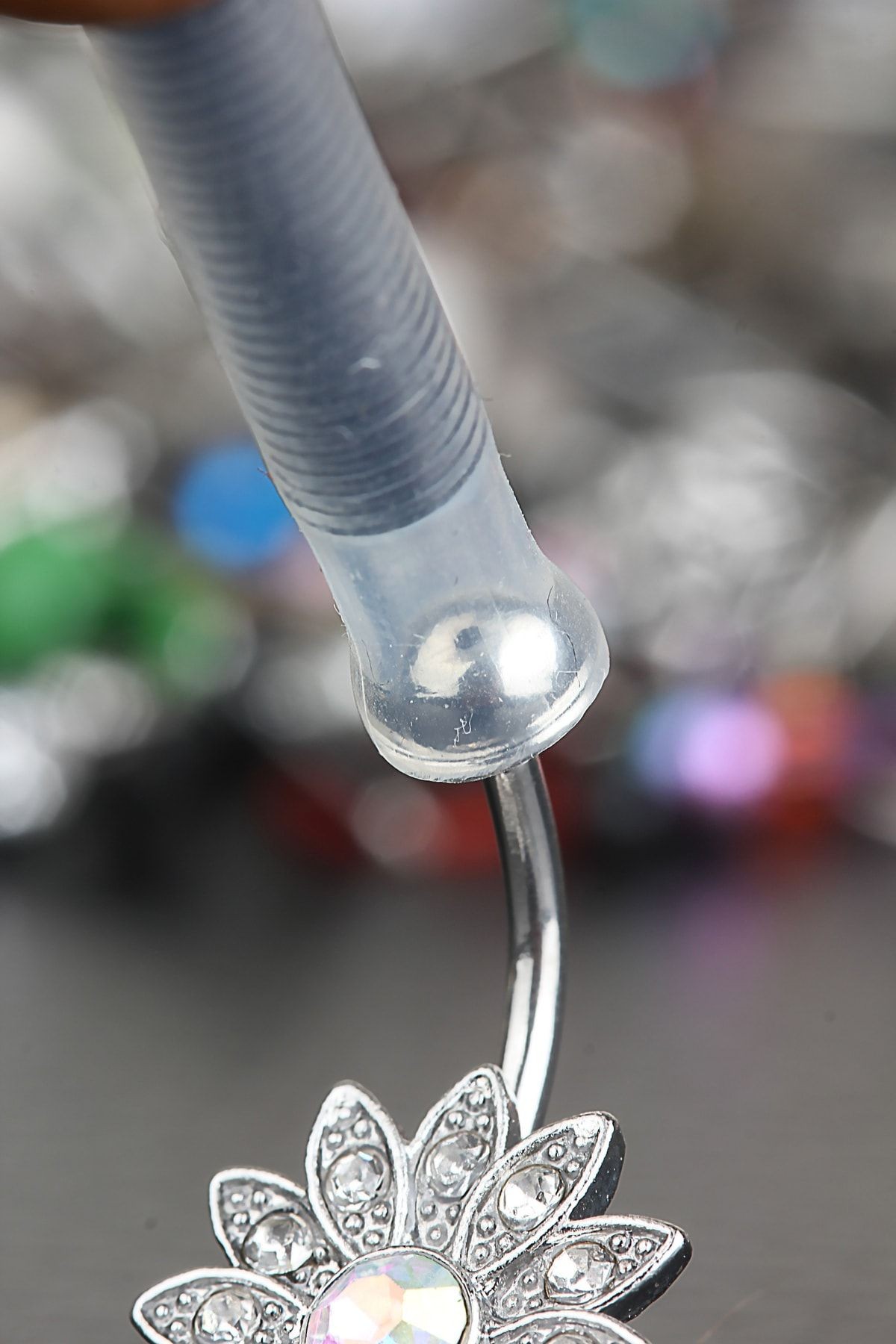 Piercing Topu Kolay Takma, Çıkarma Silikon Aparat Top Tutucu ( 1,2mm Top - 1,6mm Top ) 2 Adet