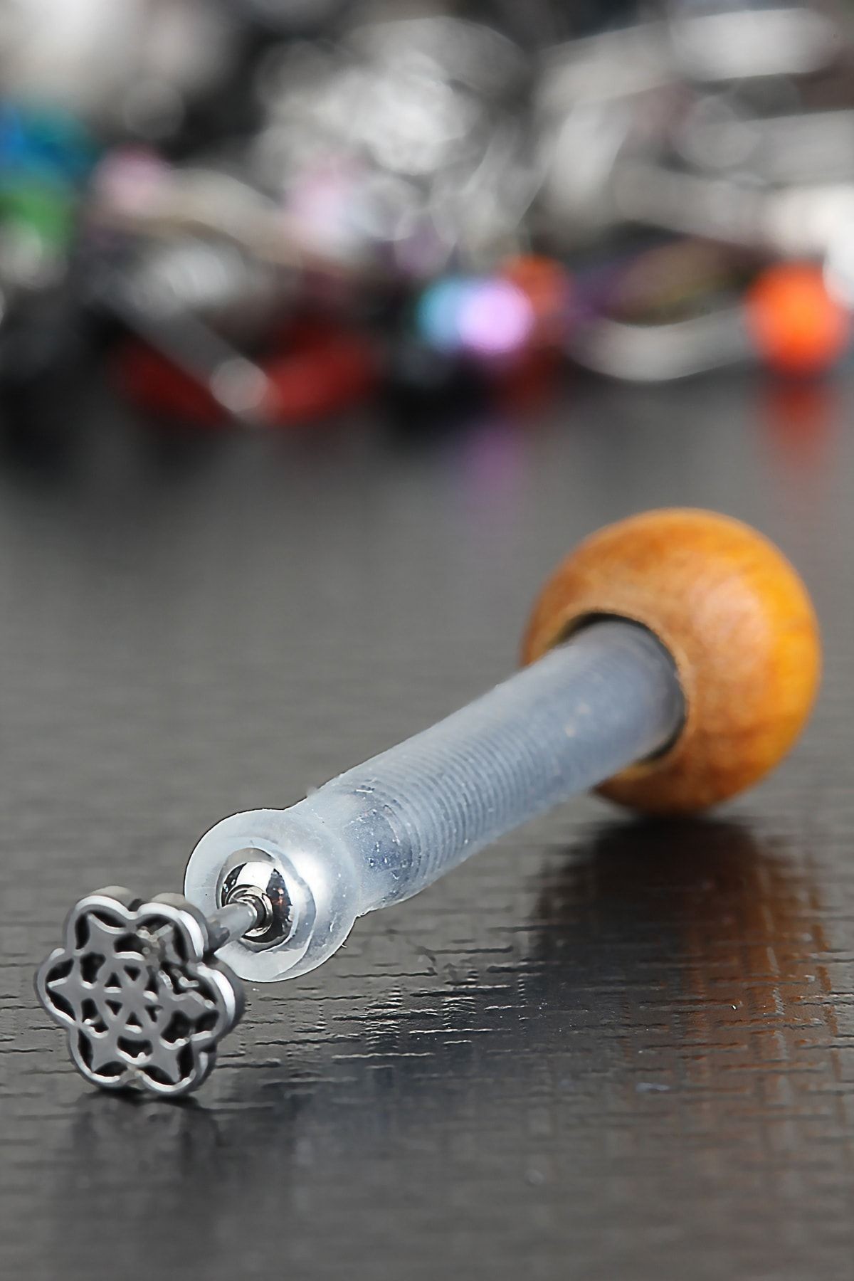Piercing Topu Kolay Takma, Çıkarma Silikon Aparat Top Tutucu ( 1,2mm Top - 1,6mm Top ) 2 Adet