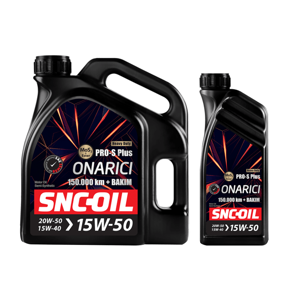 SNC-OIL 150.000 Km + Bakım Pro-S Plus Onarıcı Mos2 15W-50 Motor Yağı(5LT)