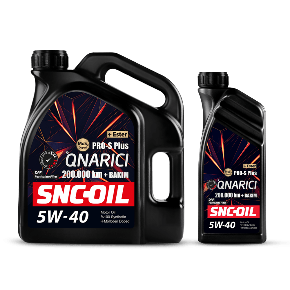 SNC-OIL 200.000 Km + Bakım Pro-S Plus Onarıcı Mos2 5W-40 Motor Yağı (4+1 Litre)