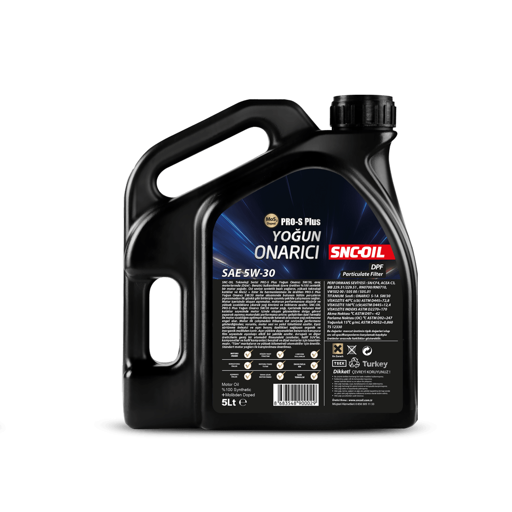 SNC-OIL Pro-S Plus Yoğun Onarıcı Mos2 5W-30 Motor Yağı (5 Litre)