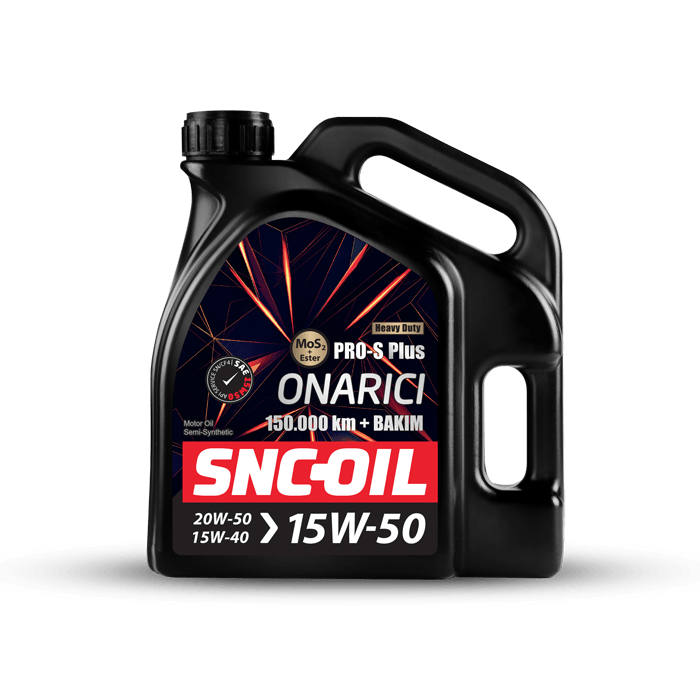 SNC-OIL 150.000 Km + Bakım Pro-S Plus Onarıcı Mos2 15W-50 Motor Yağı (4 Litre)